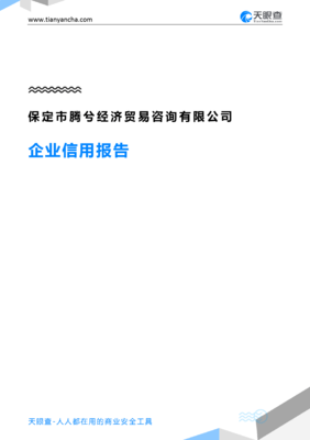 保定市腾兮经济贸易咨询企业信用报告-天眼查